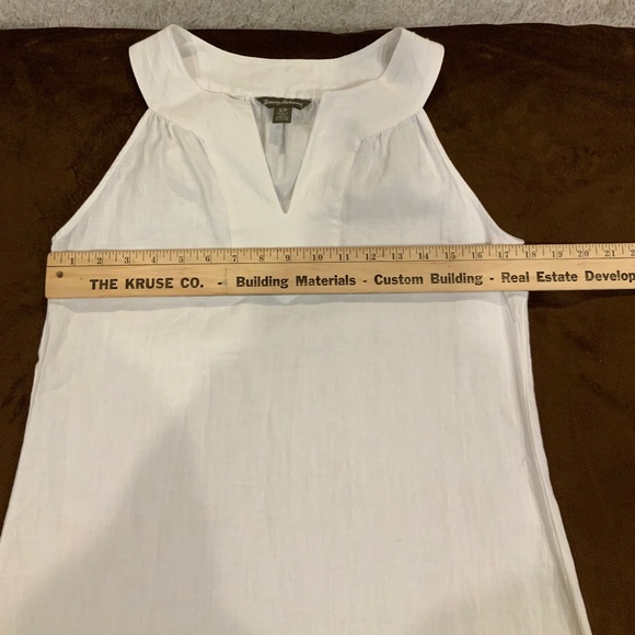 Tommy Bahama White S Linen Sheath Dress Coastal Cottagecore Minimalist Classic - Picture 6 of 9